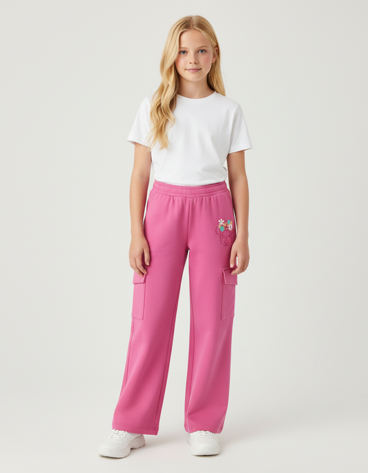 Buzo pantalon cargo rosado deportivo niña floral minnie St Jacks 2150008601