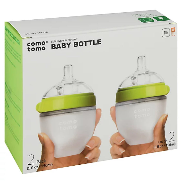 2 Pepes Biberon Como tomo baby bottel verde niño