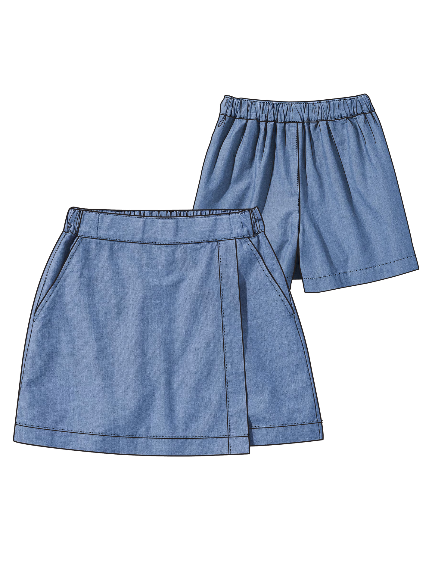 Falda short azul jeans niña St Jacks 2410022001