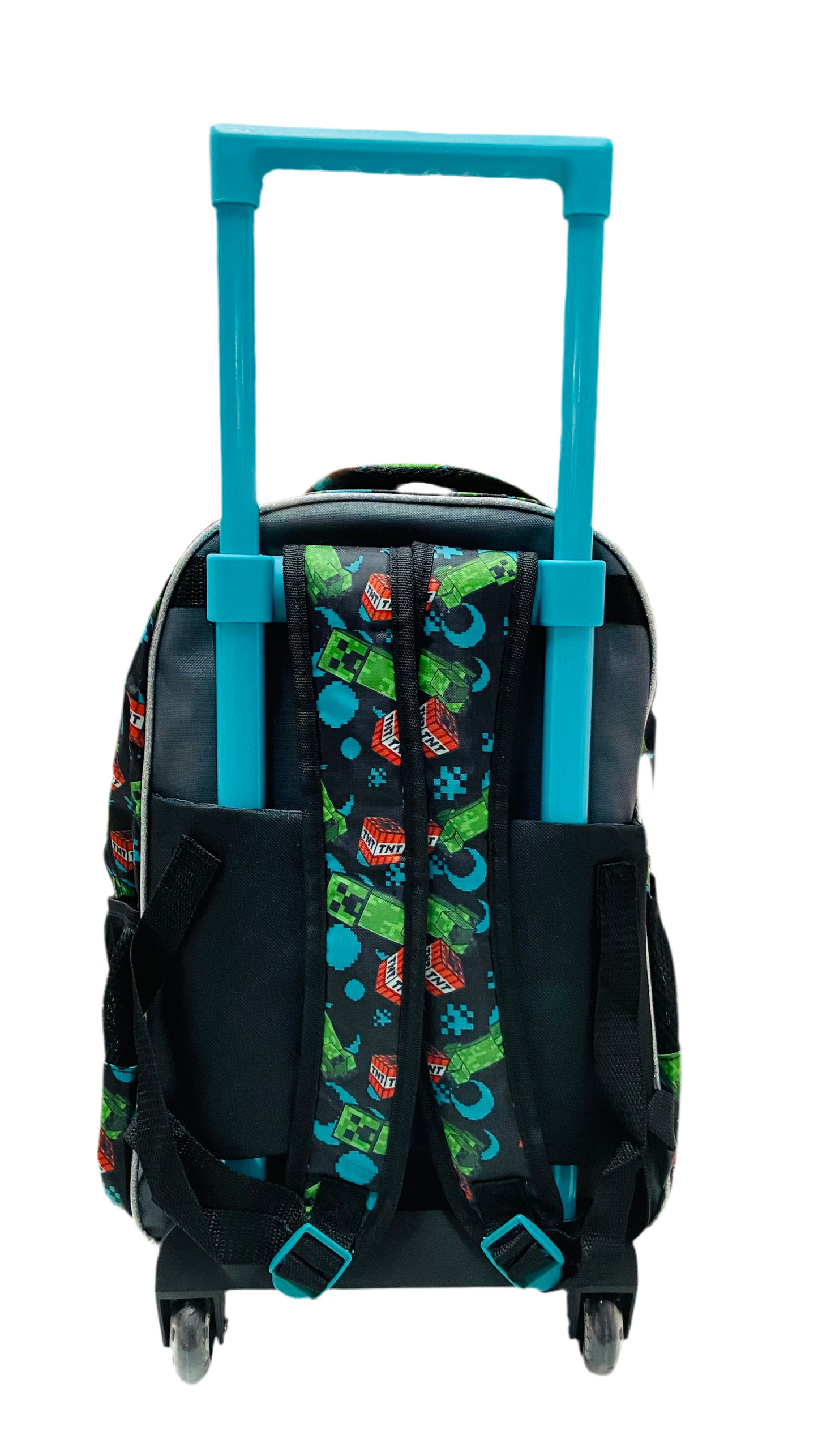 Mochila con ruedas minecraft azul celeste 16 pulgadas M34-220202