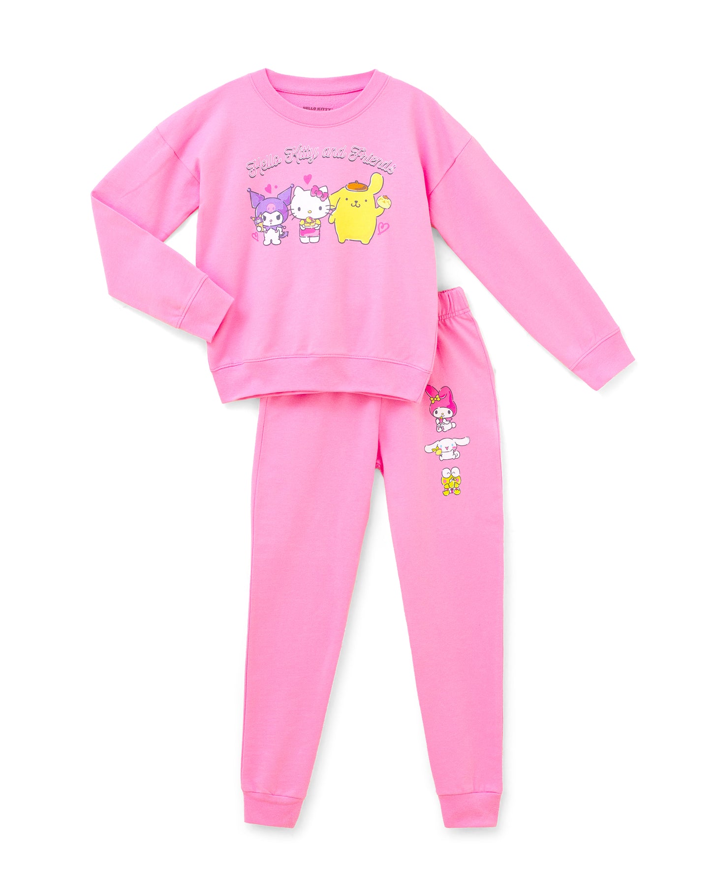 Set conjunto 2 piezas camisa sudadera sueter Pantalon jogger rosado niña Hello Kitty St Jacks 2500002003