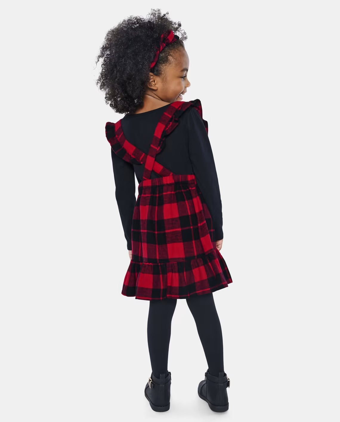 Vestido overall cuadros Children's Place 03m a 9m 12565488
