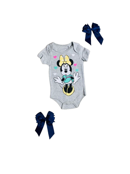 Mameluco gris Minnie bebe niña