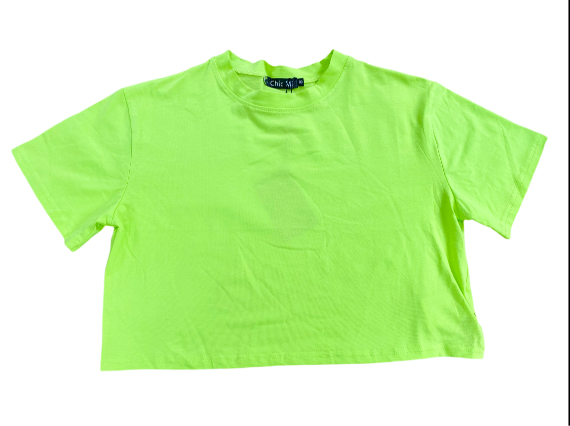 Camisa crop top verde Lima basic algodón camiseta CTD1154-1 395280