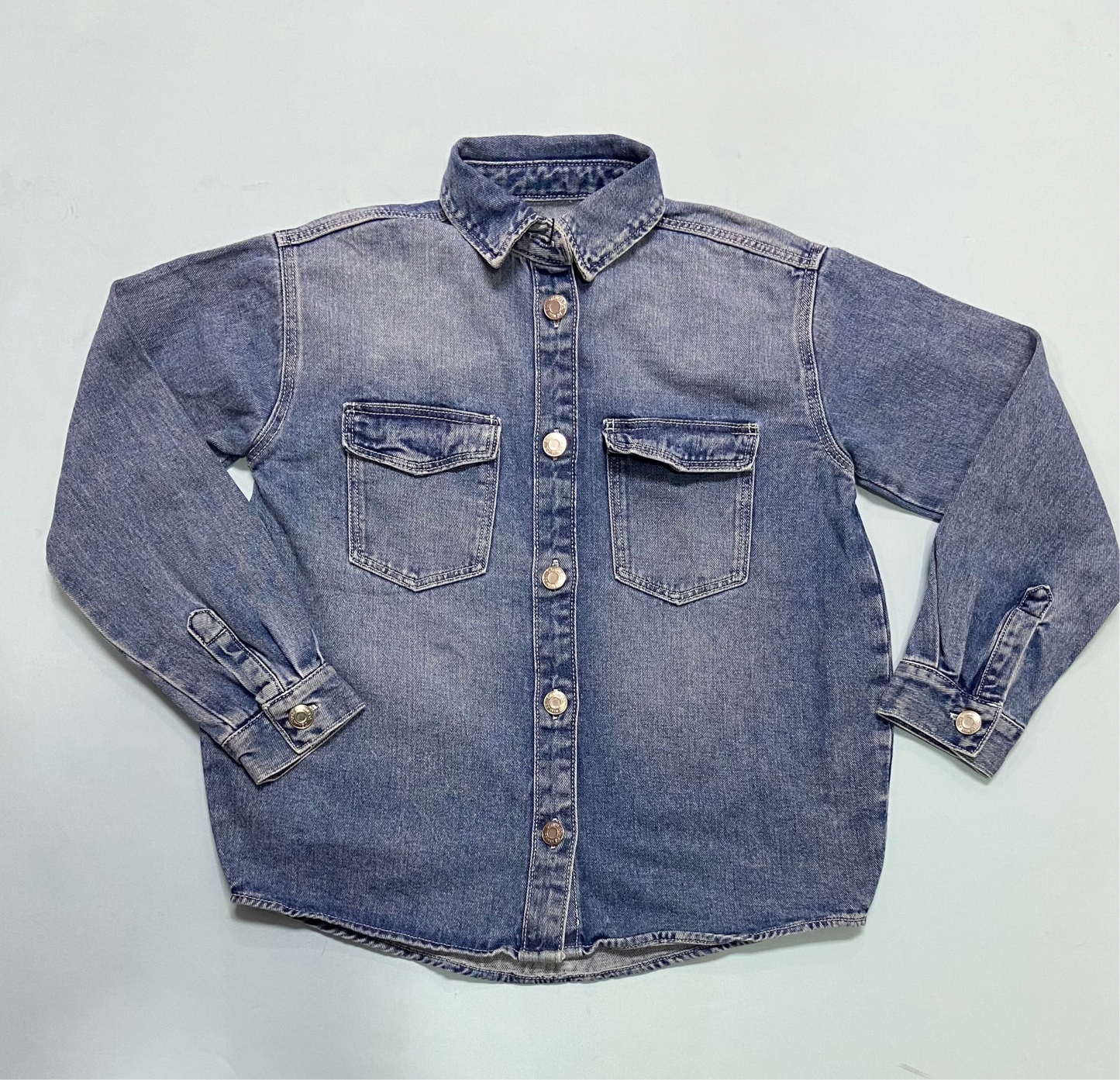 Camisa jeans azul Primark niña 724095884 formal feria