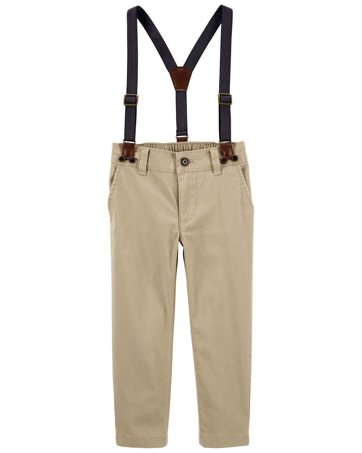 Pantalon beige formal con tirantes carters niño