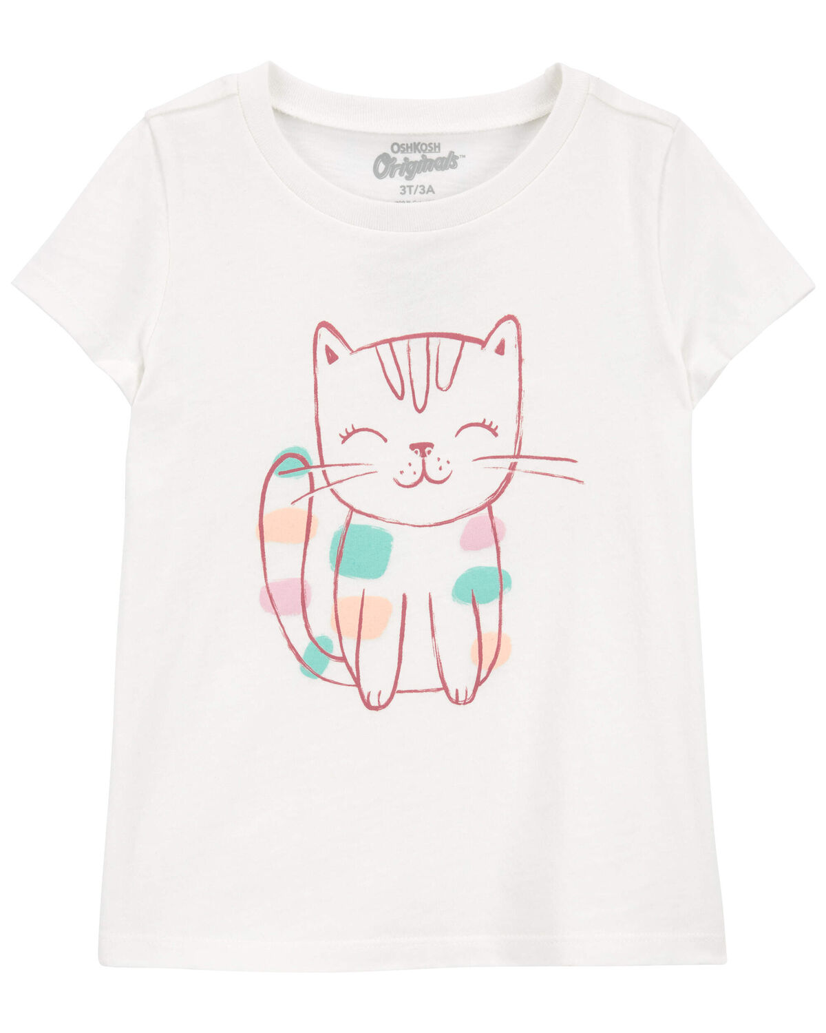 Camisa blanca gatito Oshkosh niña