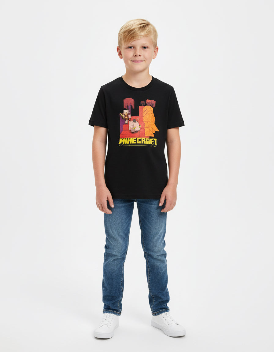 Camisa negra lava niño Minecraft St Jacks 3030222502