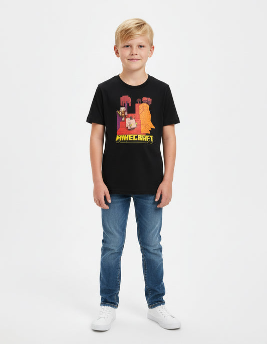 Camisa negra lava niño Minecraft St Jacks 3030222502