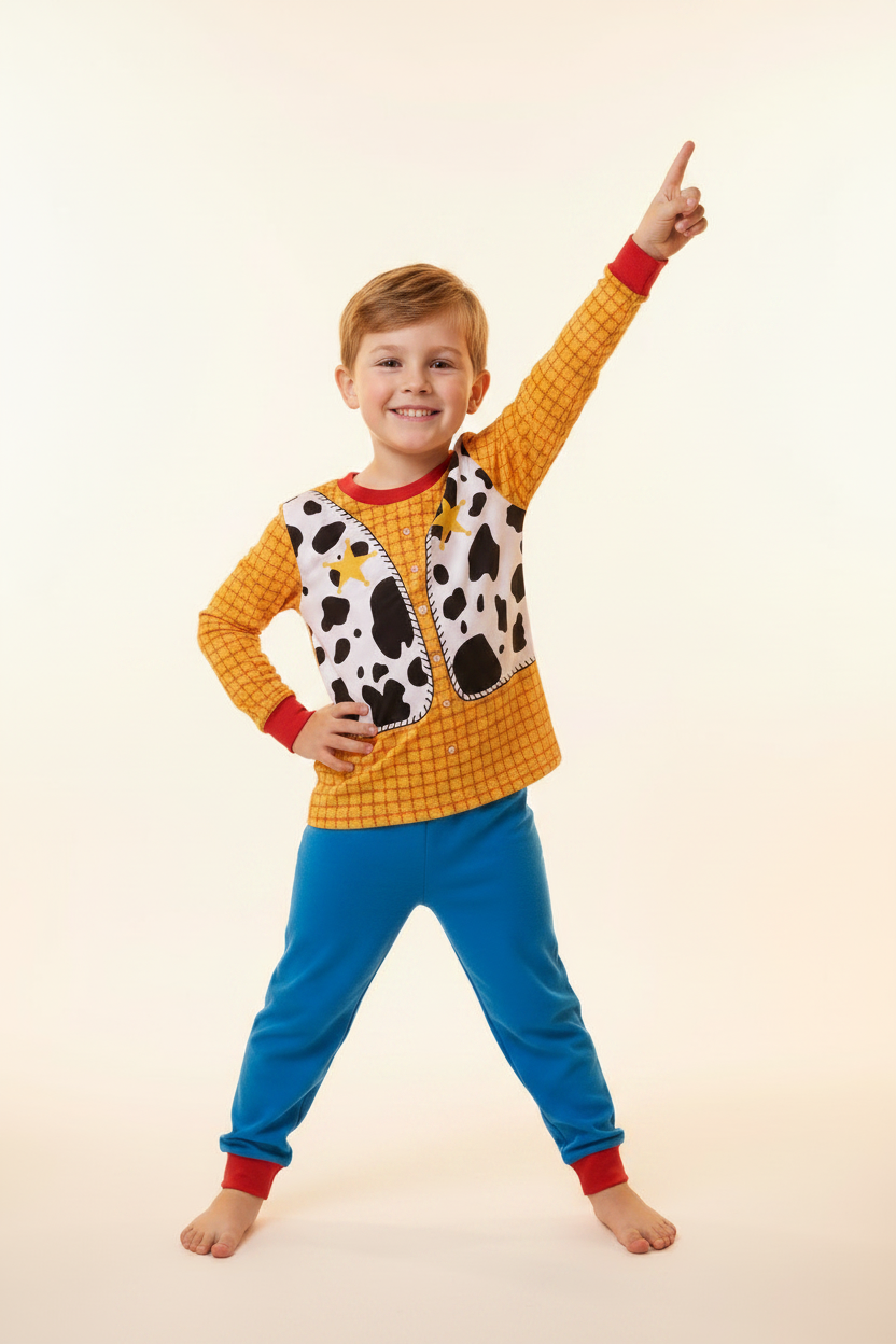 Set conjunto Pijama 2 piezas camisa vaquero pantalon azul rojo vaquero Toy Story niño St Jacks 3080184202
