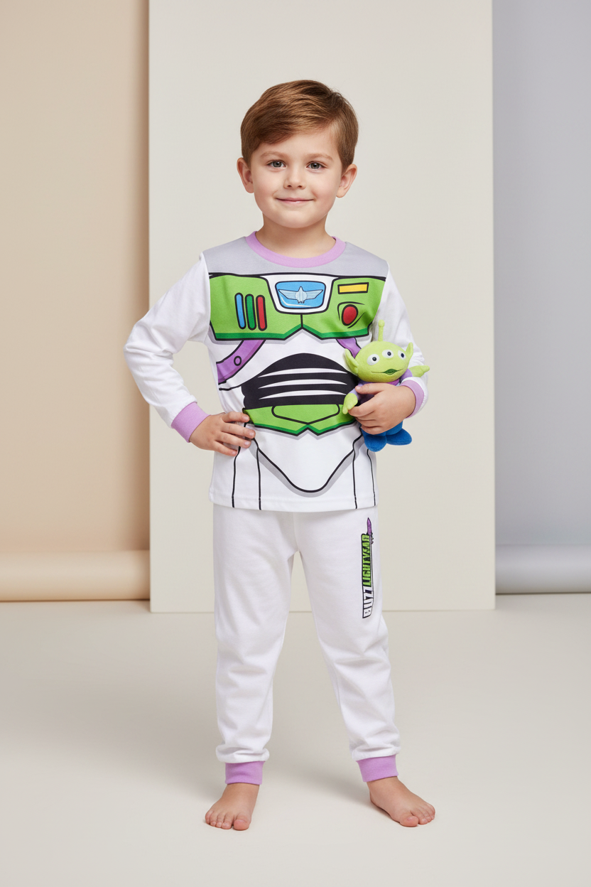 Set conjunto Pijama 2 piezas camisa blanca pantalon Buzz Toy Story niño St Jacks 3080184203