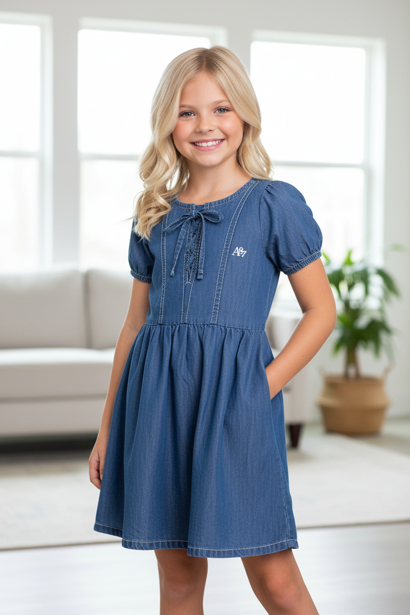 Vestido jeans azul oscuro niña AEROPOSTALE 3094