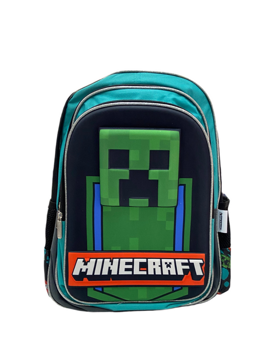 Mochila azul celeste 16 pulgadas minecraft niño M34-220194