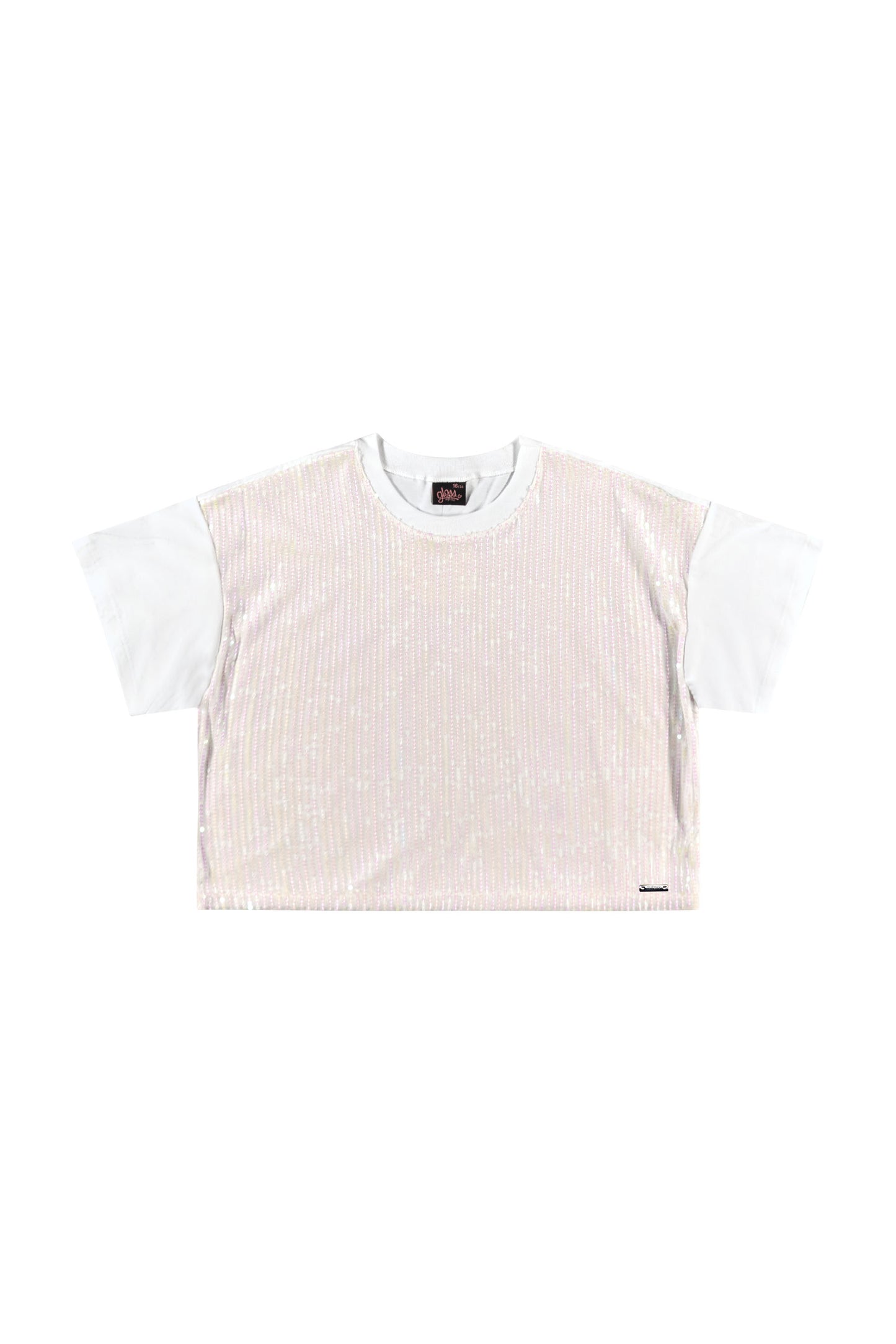 Blusa Gloss Nude Blanca lentejuelas Niña Grande 31840-000101