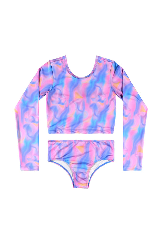 Traje de baño Bikini Gloss Rosa Azul Manga Larga Niña Grande 31886_SB0377