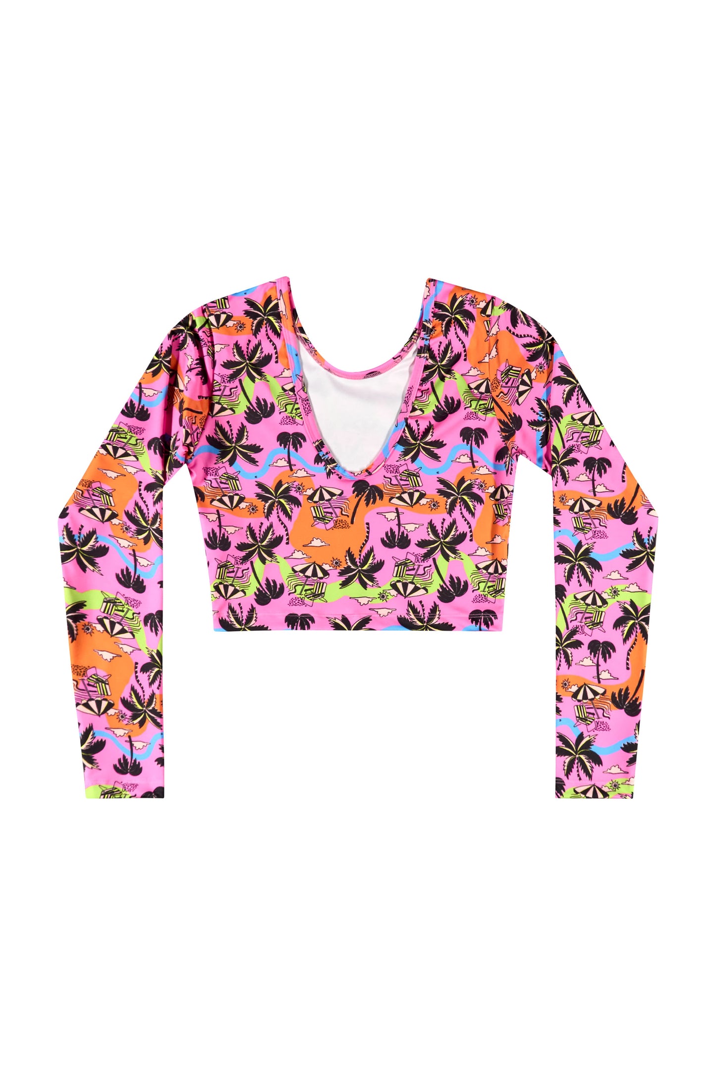 Traje de baño Bikini Gloss Rosa Palmeras Larga Niña Grande 31886_SB0379