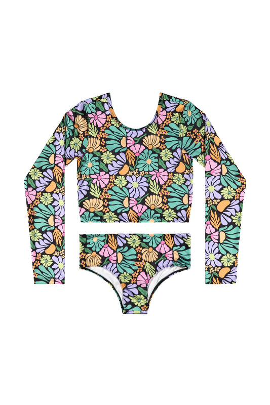 Traje de baño Bikini Gloss Flores Manga Larga Niña Grande 31886_SB0380