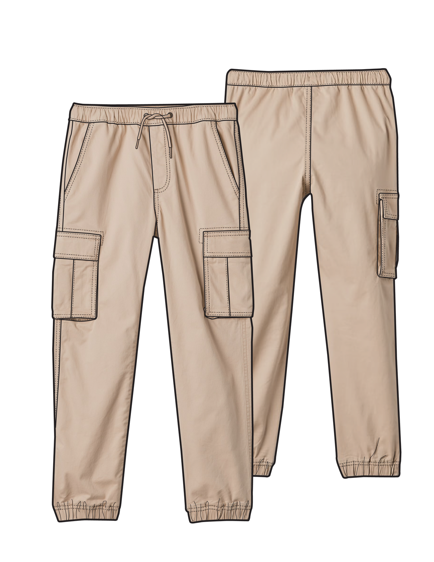 Pantalon cargo Jogger beige caqui niño St Jacks 3190034102