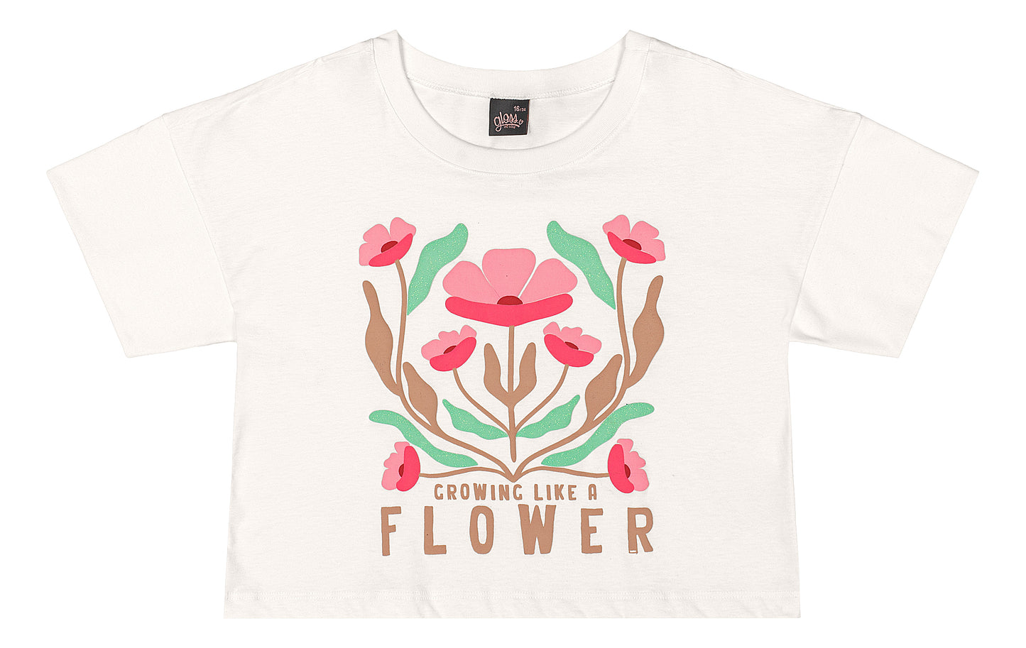 Camisa blusa blanca flores niña Gloss 31974-000106