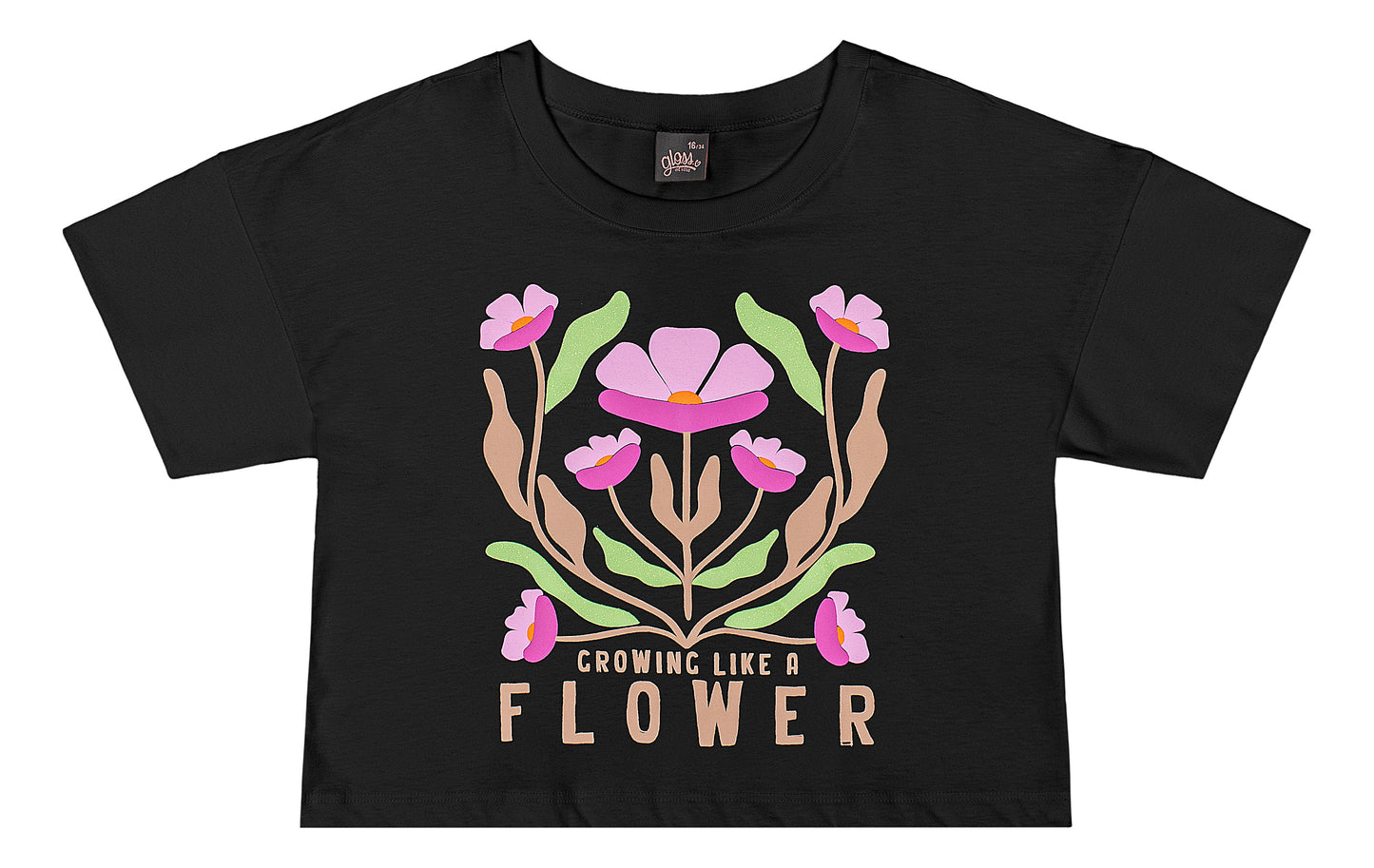 Camisa blusa negra flores niña Gloss 31974-008910