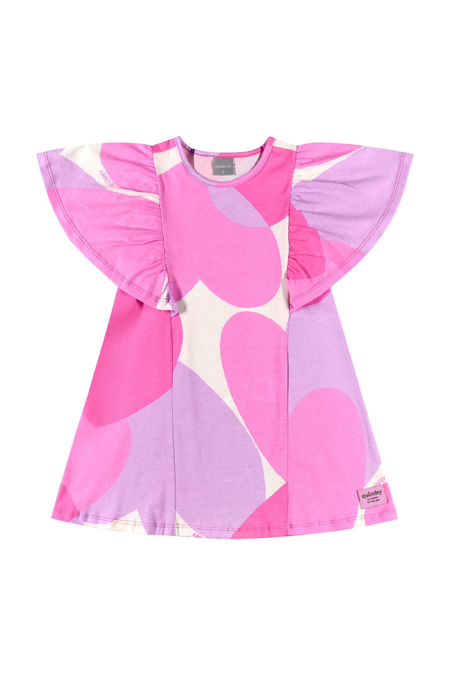 Vestido niña color rosado 34164 AB2154 revuelos corazon
