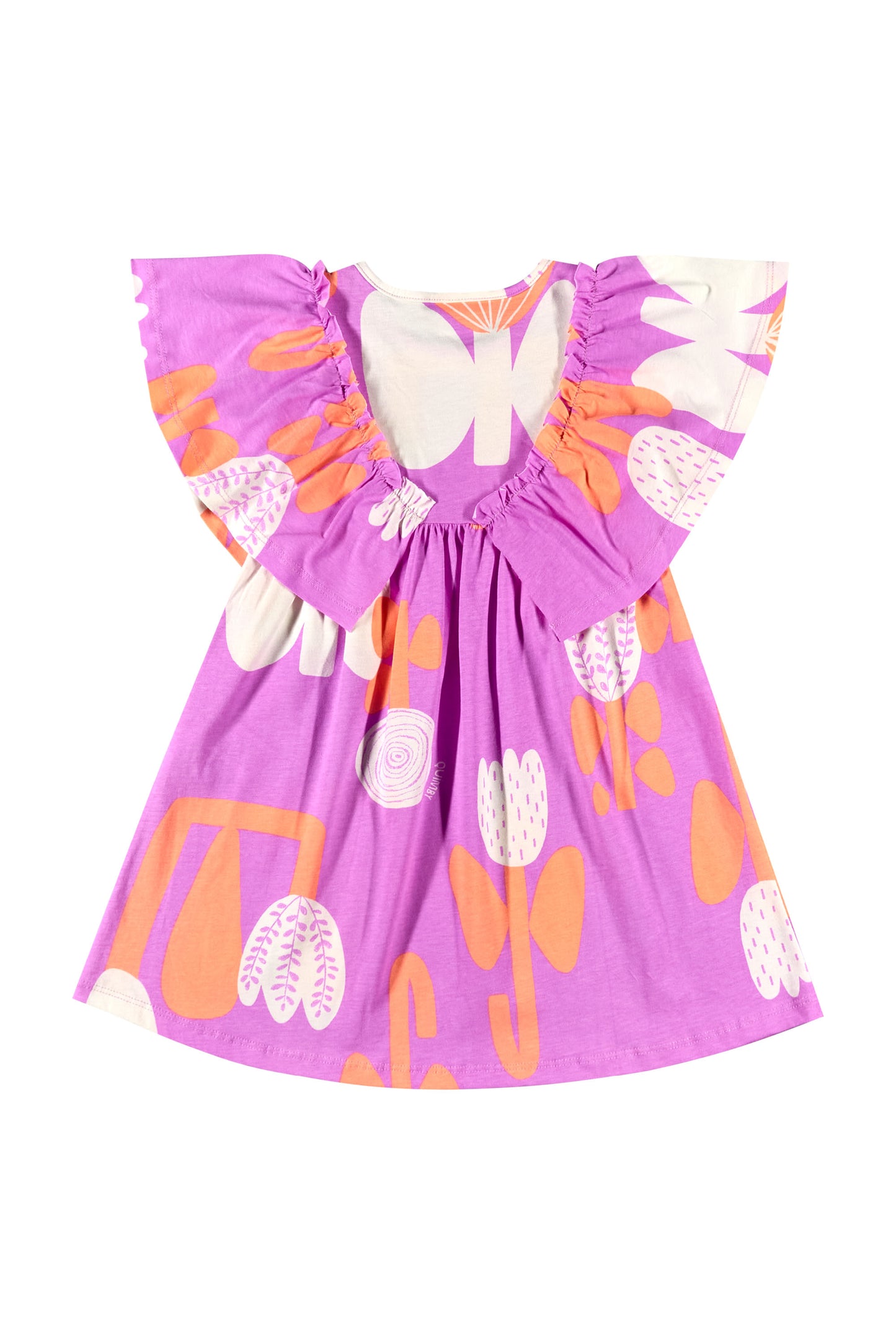 Vestido Morado flores tulipanes niña quimby 34184 FLO984 promo 2x1000