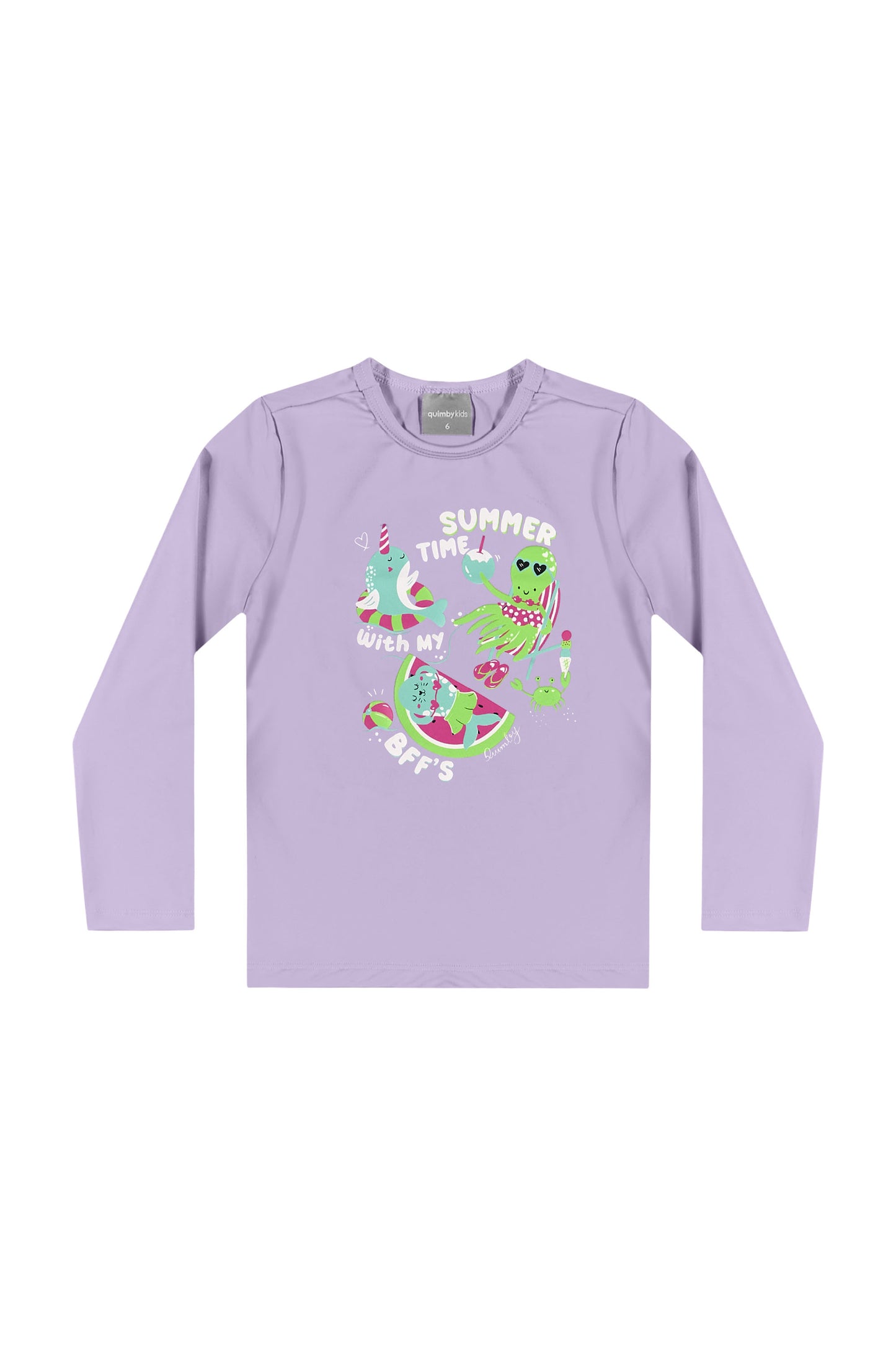 Traje de baño niña manga larga Quimby morado lila 34205 - 143812