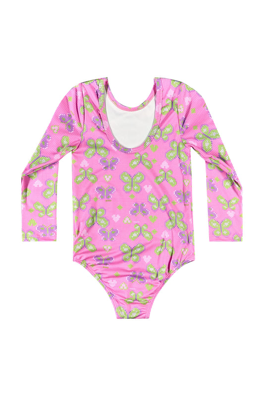 Traje de baño niña manga larga Quimby morado lila 34207 - SB0389