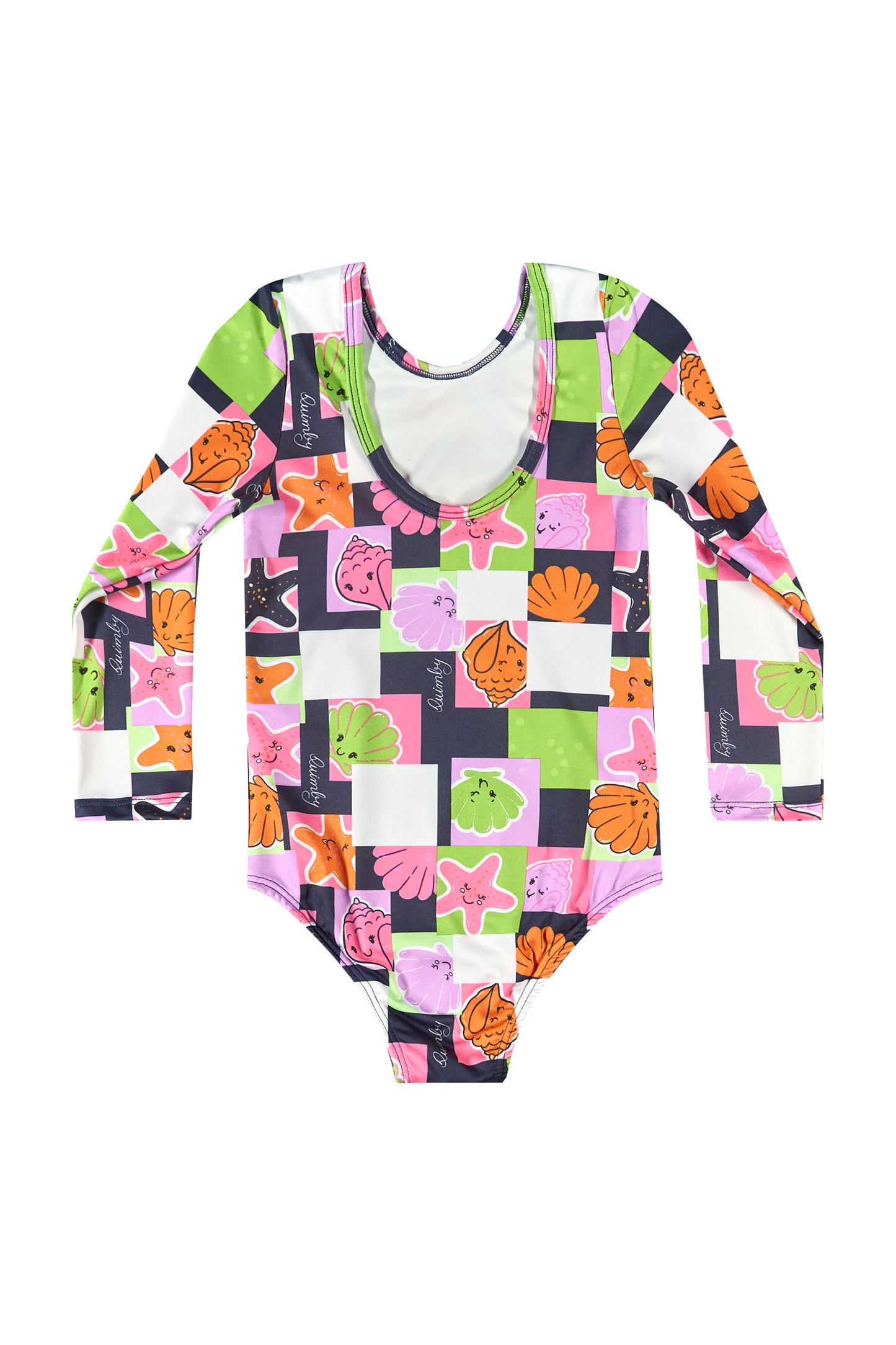 Traje de baño niña manga larga Quimby rosado estampado 34207 - SB0390