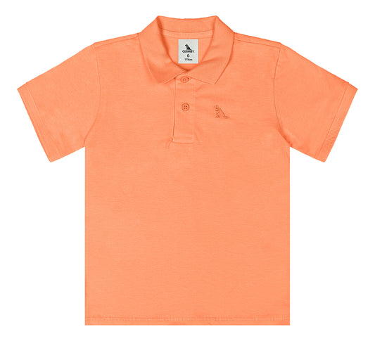 Camisa estilo polo naranja Quimby niño 34481-151247