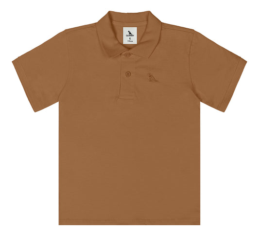 Camisa estilo polo café Quimby niño 34481-171044 bebé niño y niño