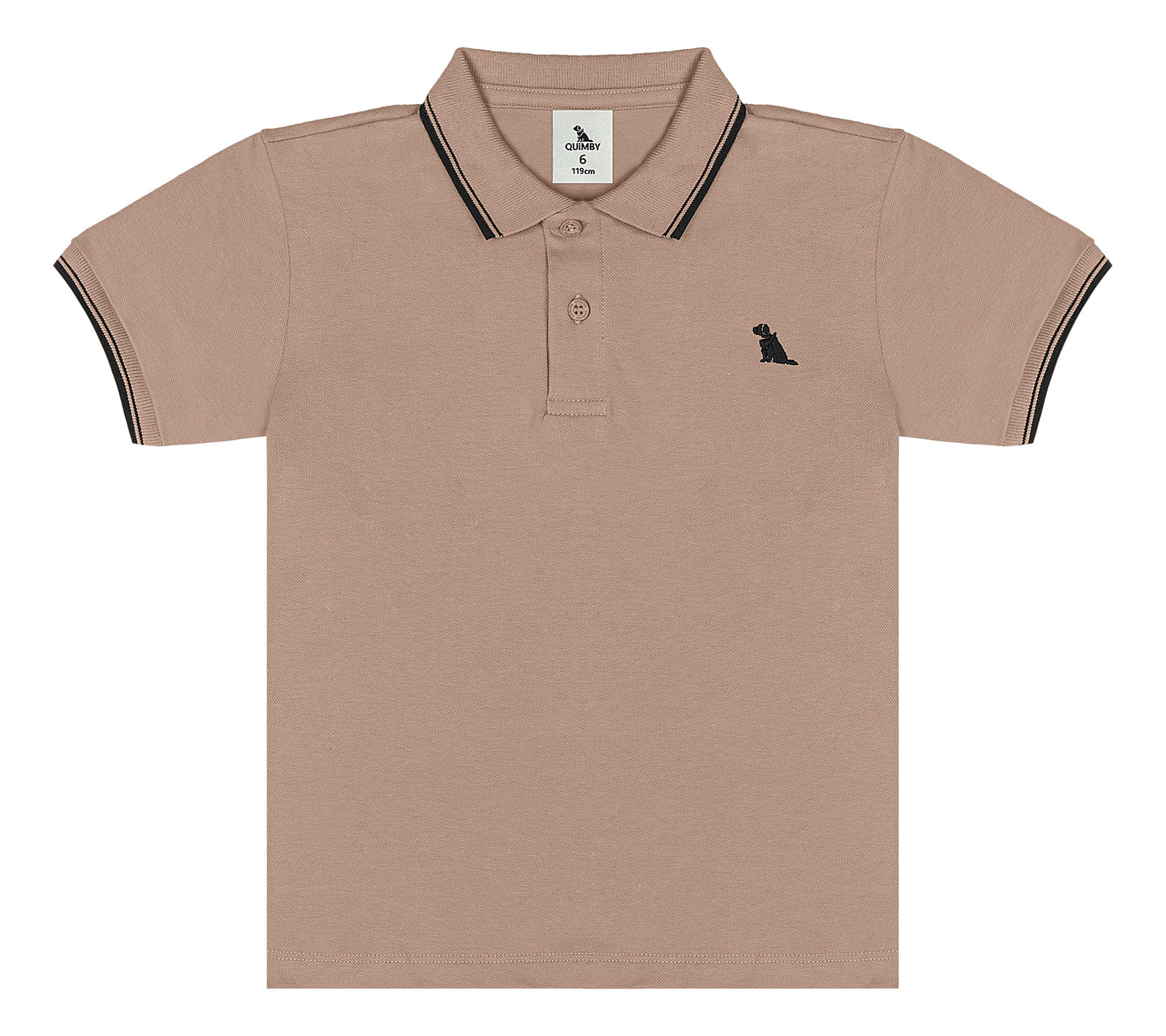 Camisa estilo polo café Quimby niño 34482-151215 bebé niño y niño