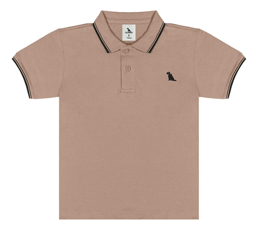 Camisa estilo polo café Quimby niño 34482-151215 bebé niño y niño