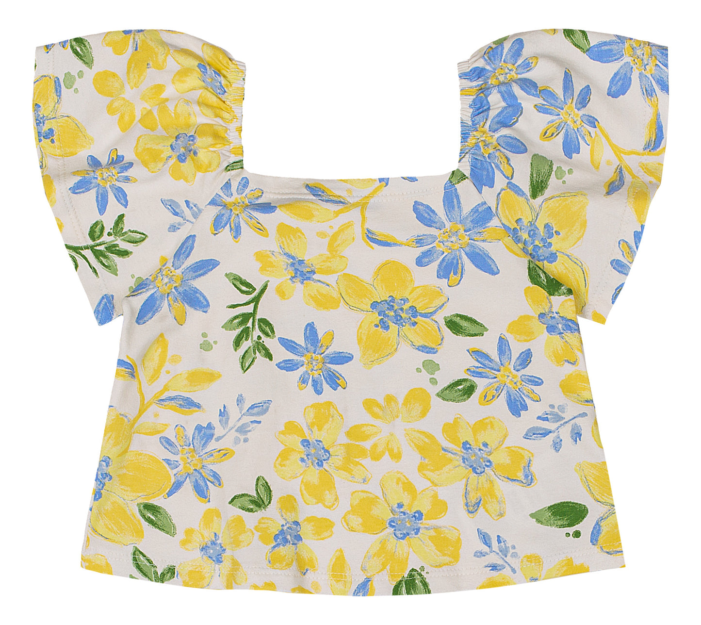 Set conjunto amarillo floreado niña Quimby 34536-FL0019