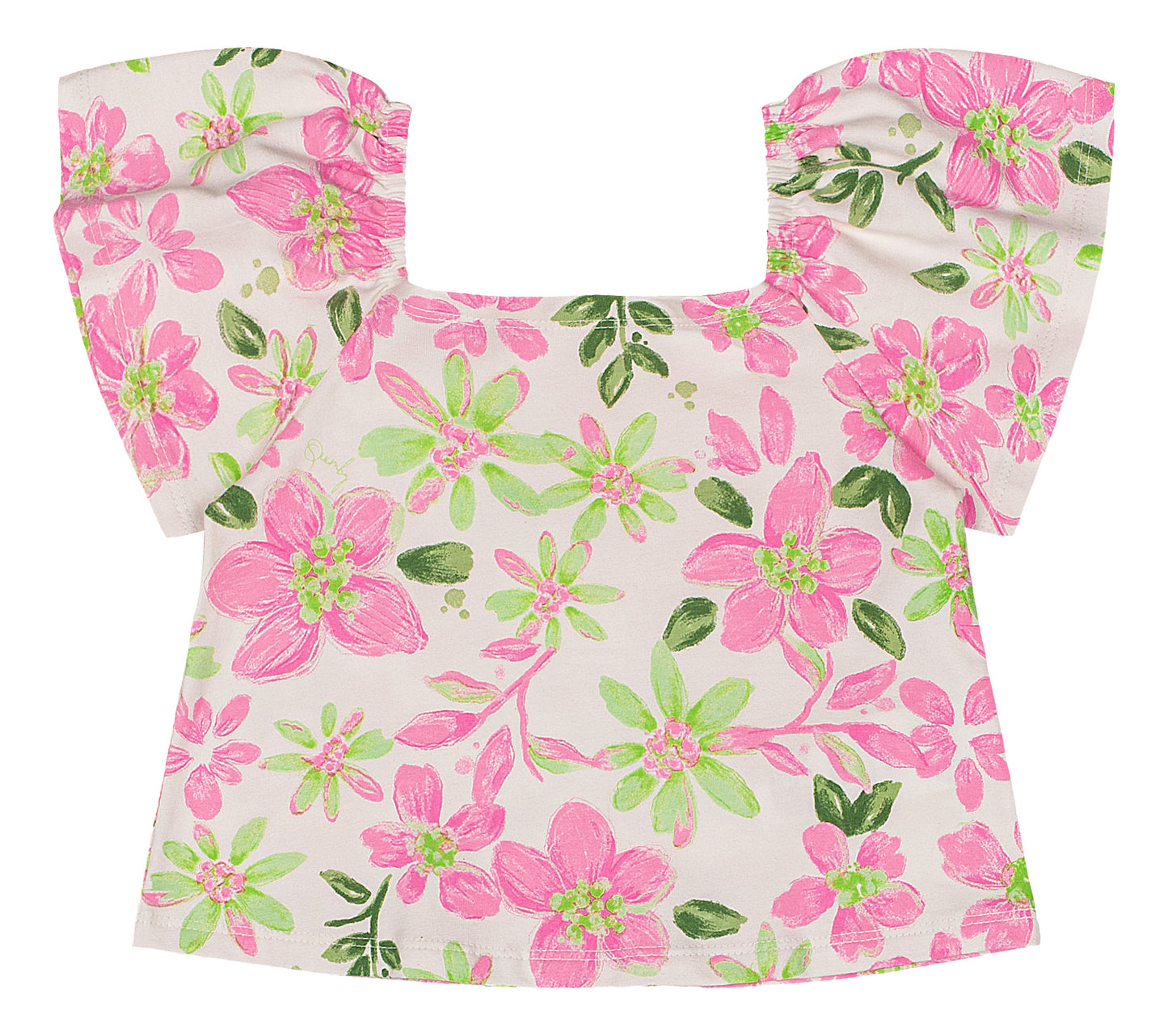 Set conjunto rosado floreado niña Quimby falda jeans camisa 34536-FL0020