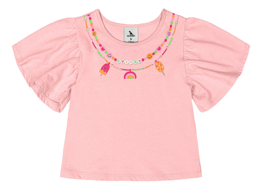 Camisa blusa rosada helados ice cream niña Quimby 34540-131906