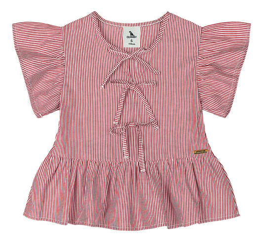 Camisa roja rayas Quimby niña 34541-191862 chongo coquette