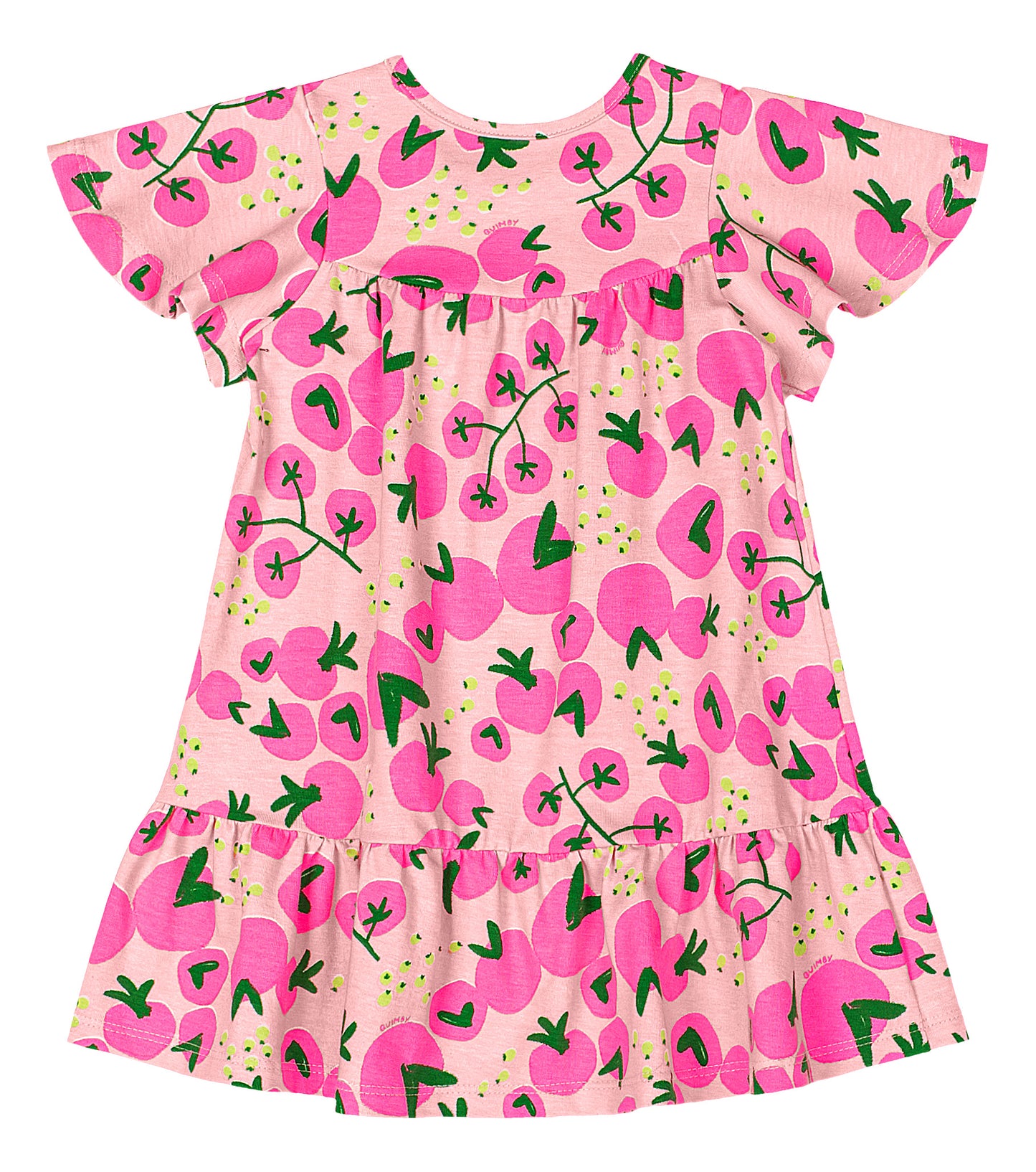 Vestido rosado bebe niña fresas Quimby 34574-BOL195