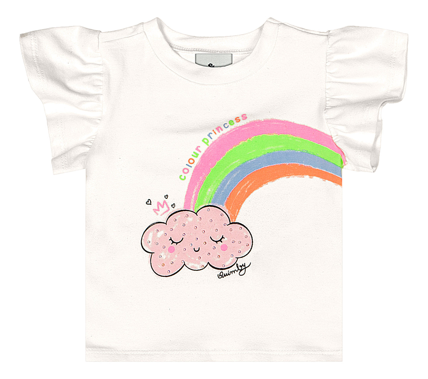 Set conjunto tutu blanco rosado niña Quimby 34582-000106