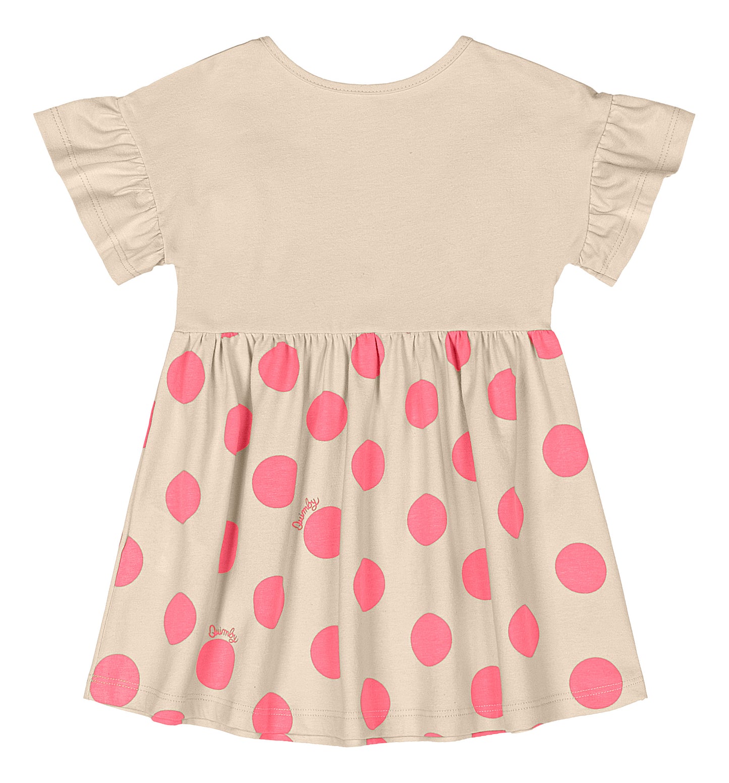 Vestido beige gato bebe niña Quimby 34586-000271
