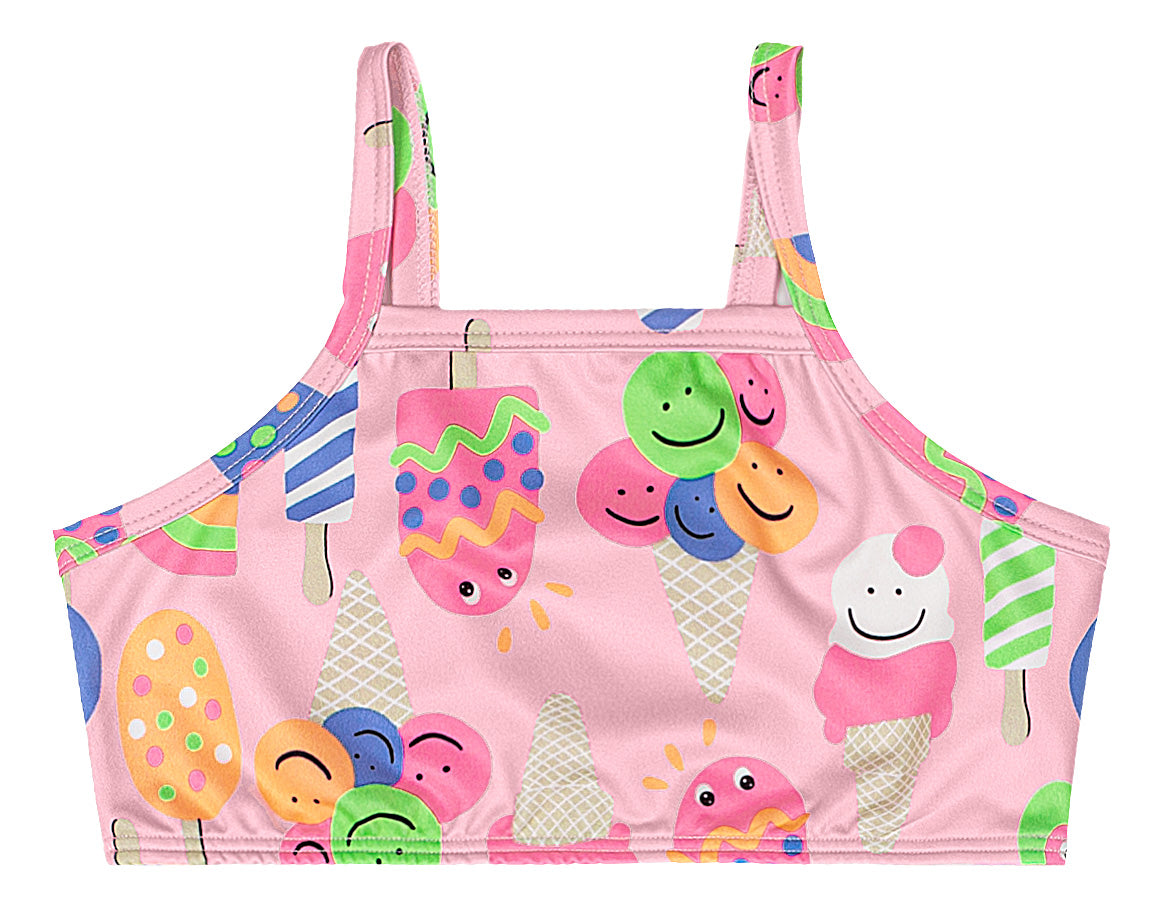 Set traje de baño 2 piezas helado rosado Quimby niña 34599-SB0517