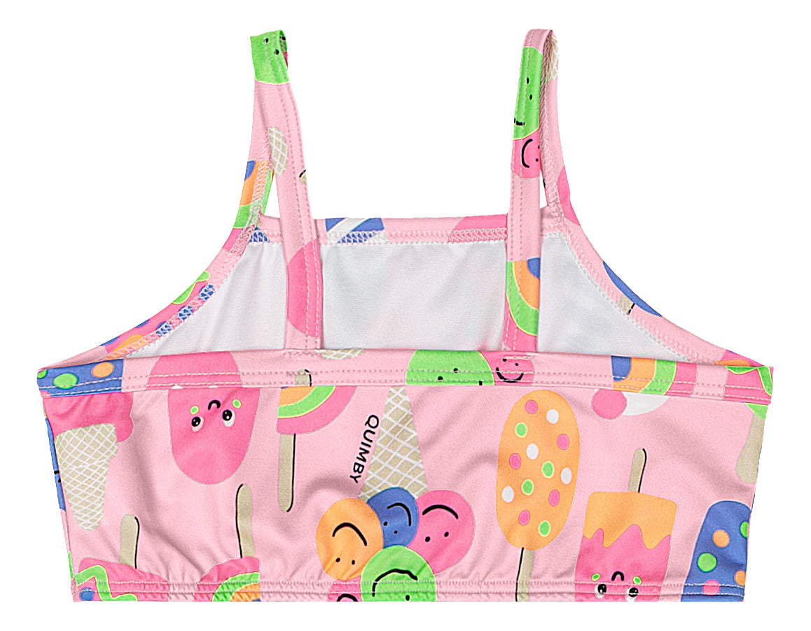 Set traje de baño 2 piezas helado rosado Quimby niña 34599-SB0517