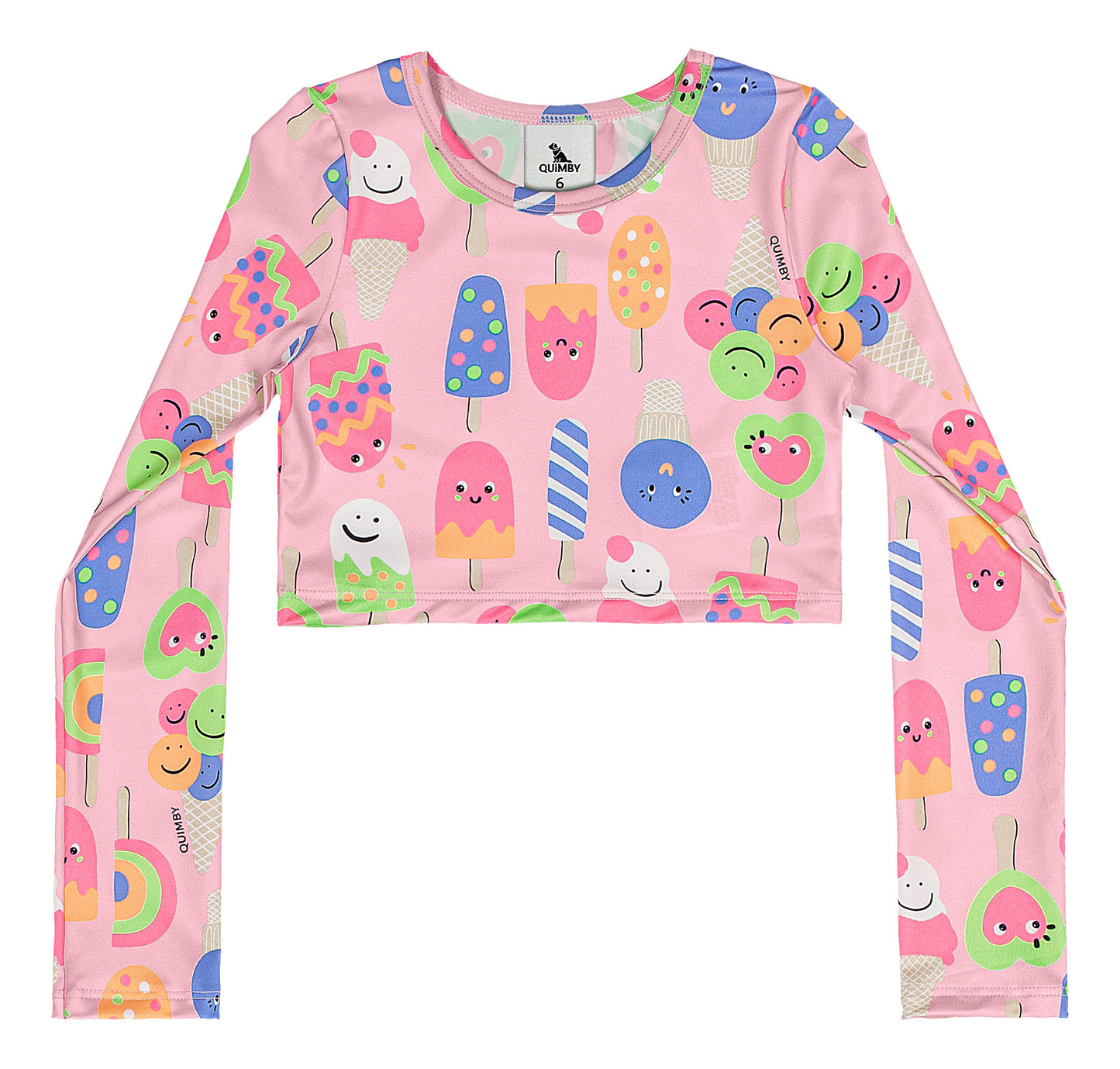 Set traje de baño 2 piezas helado rosado Quimby niña 34602-SB0517