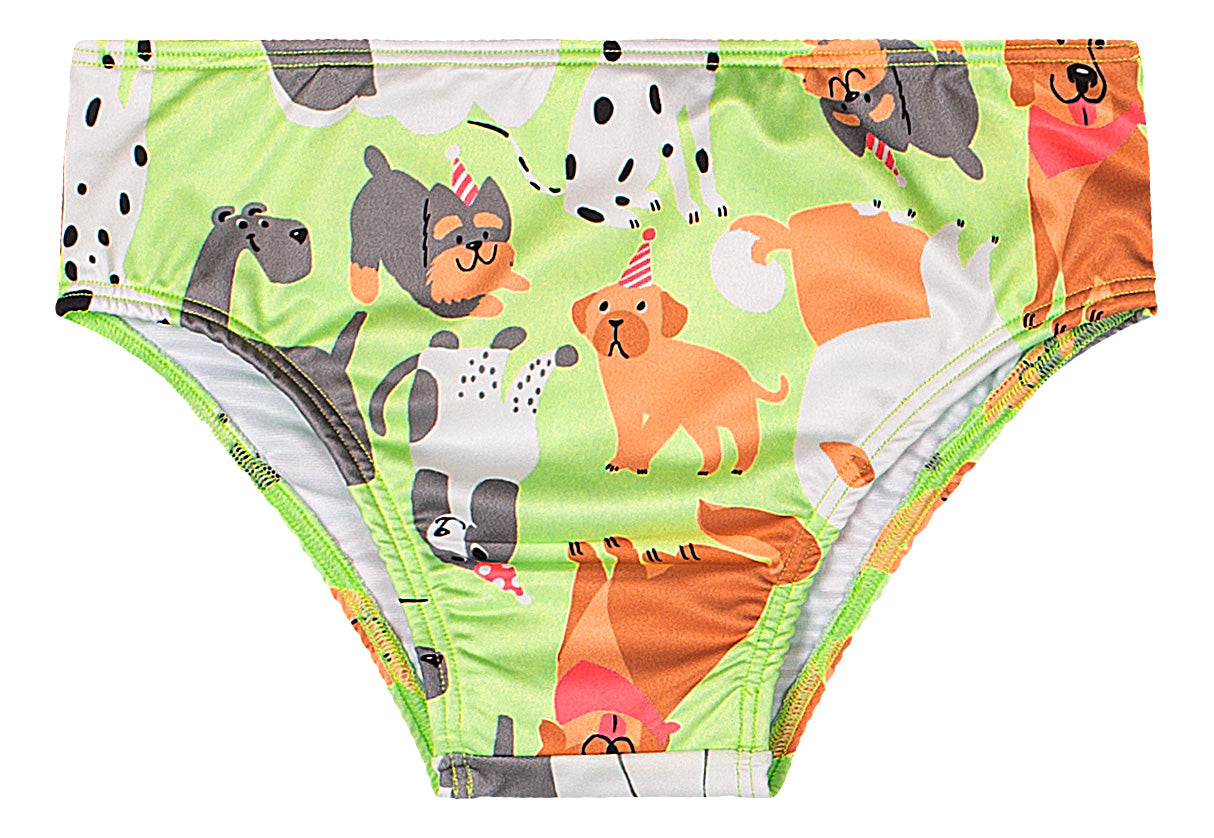 Set traje de baño 2 piezas perrito verde Quimby niña 34603-130220