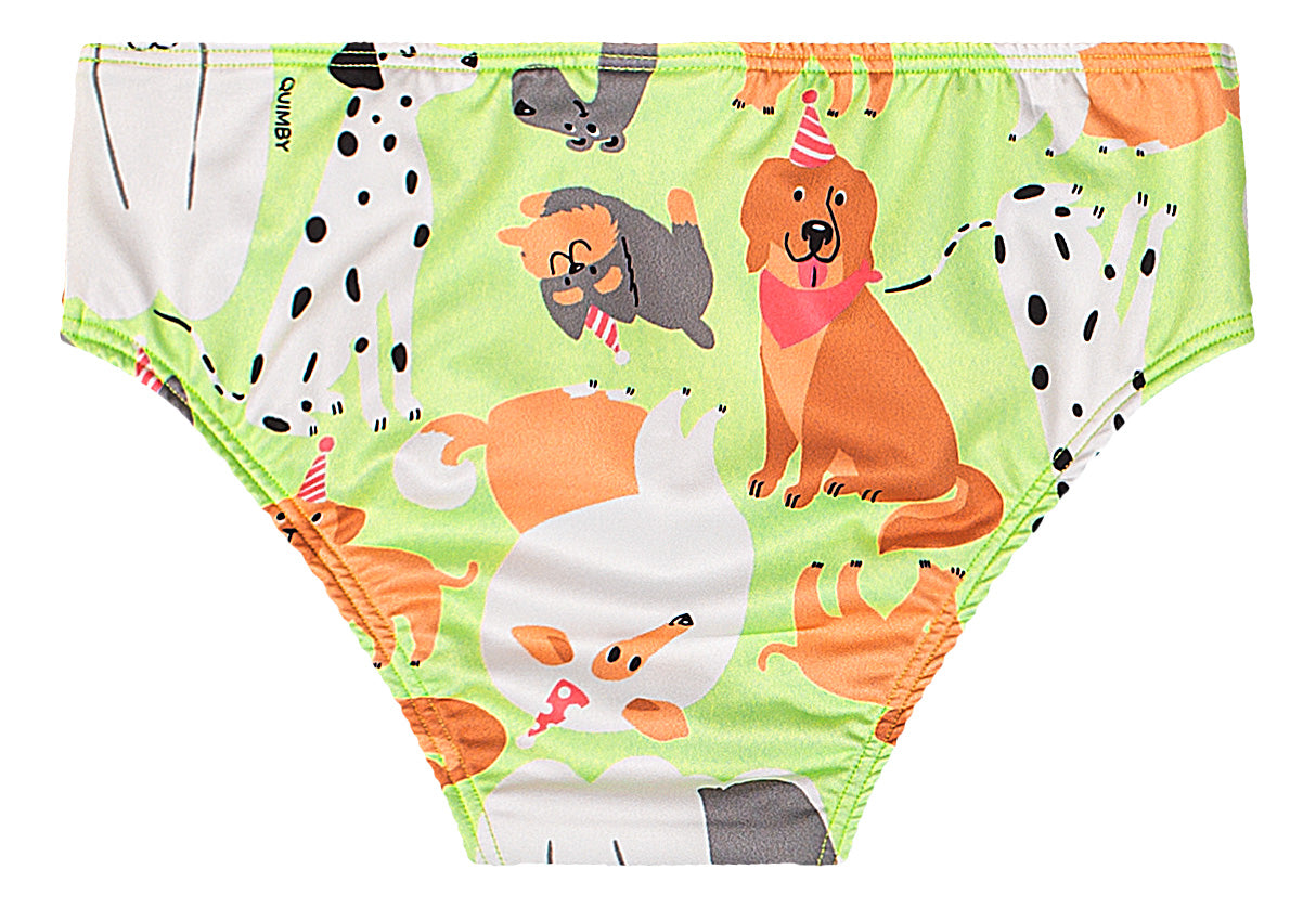 Set traje de baño 2 piezas perrito verde Quimby niña 34603-130220