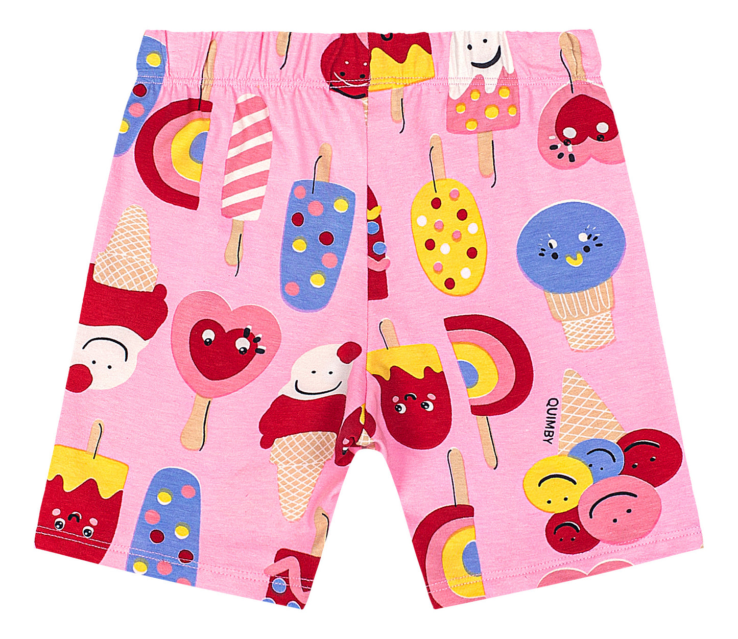 Shorts rosado helado niña Quimby 34609-AB2362