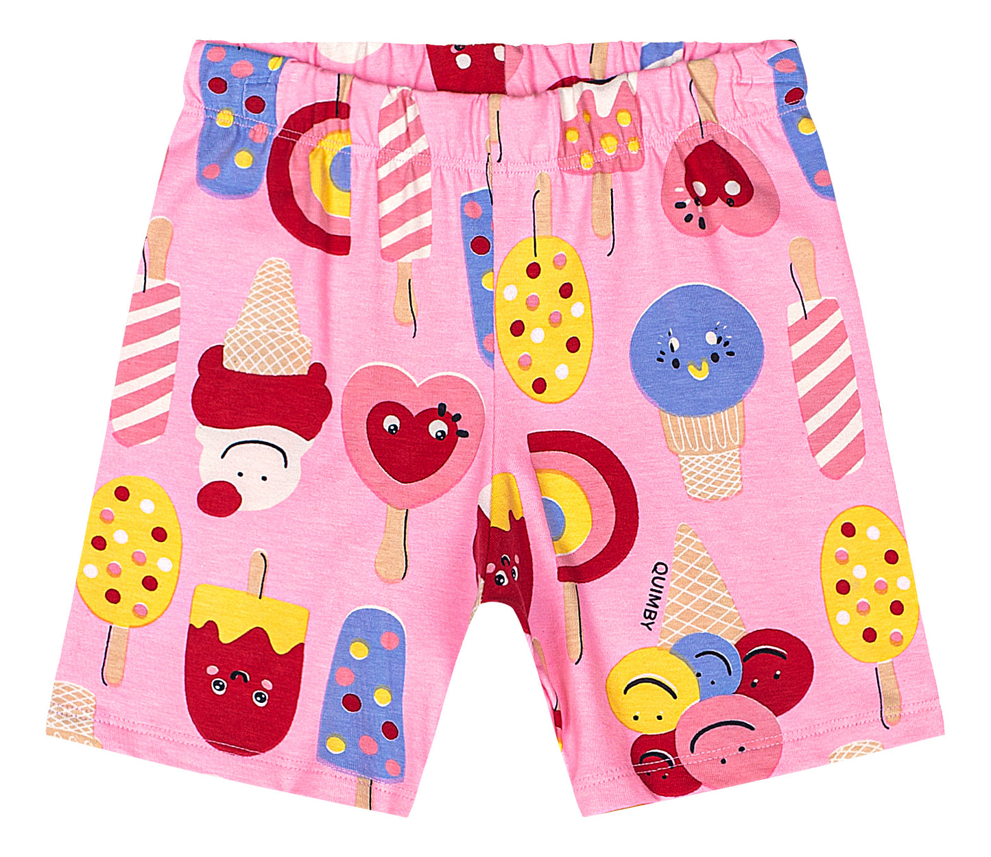 Shorts rosado helado niña Quimby 34609-AB2362