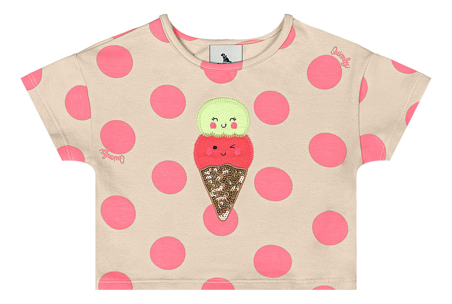 Set conjunto helado rosado bebe niña Quimby 34616-BOL204