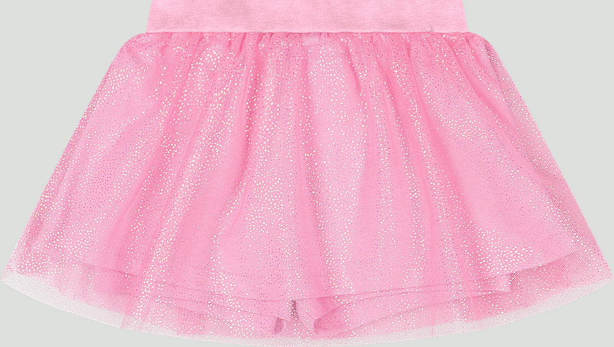 Set conjunto camisa blanca chongo coquette falda tutu rosada niña Quimby 35039-000101