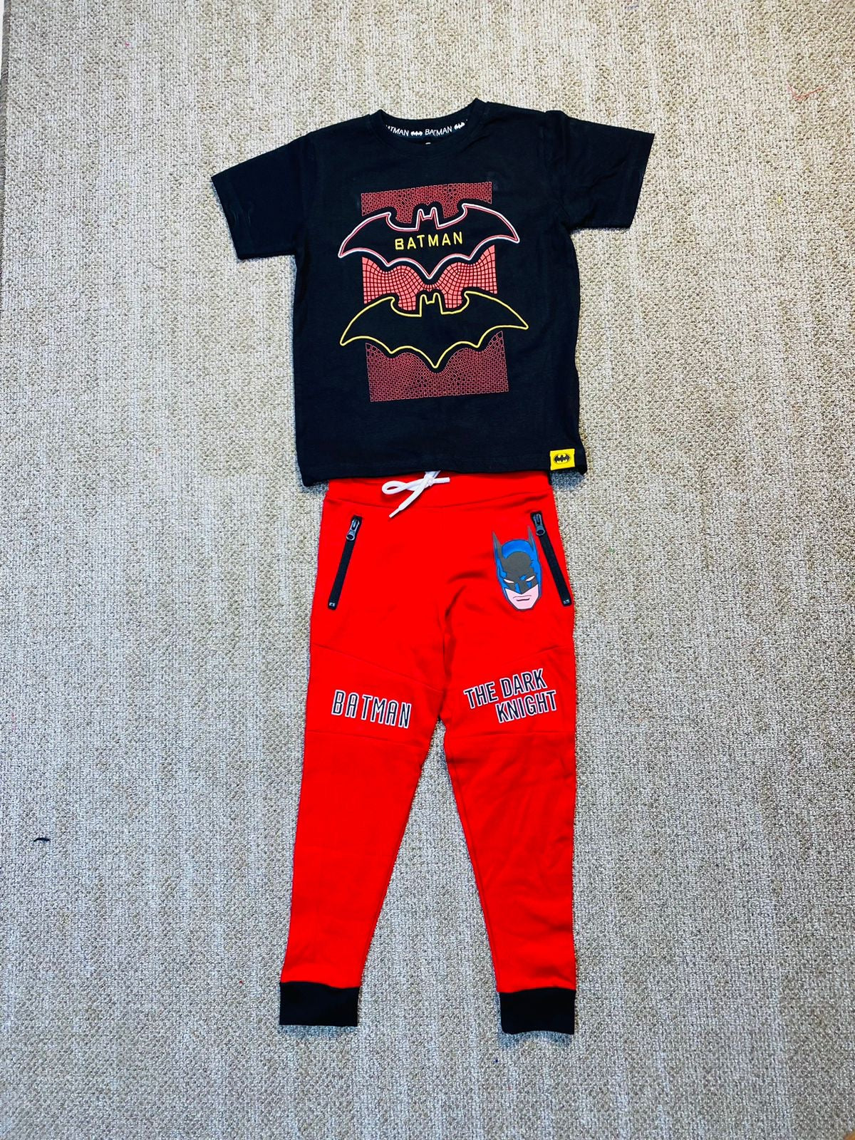 Set 2 piezas batman camisa negra niño jogger rojo C9-BA-1056N 545490